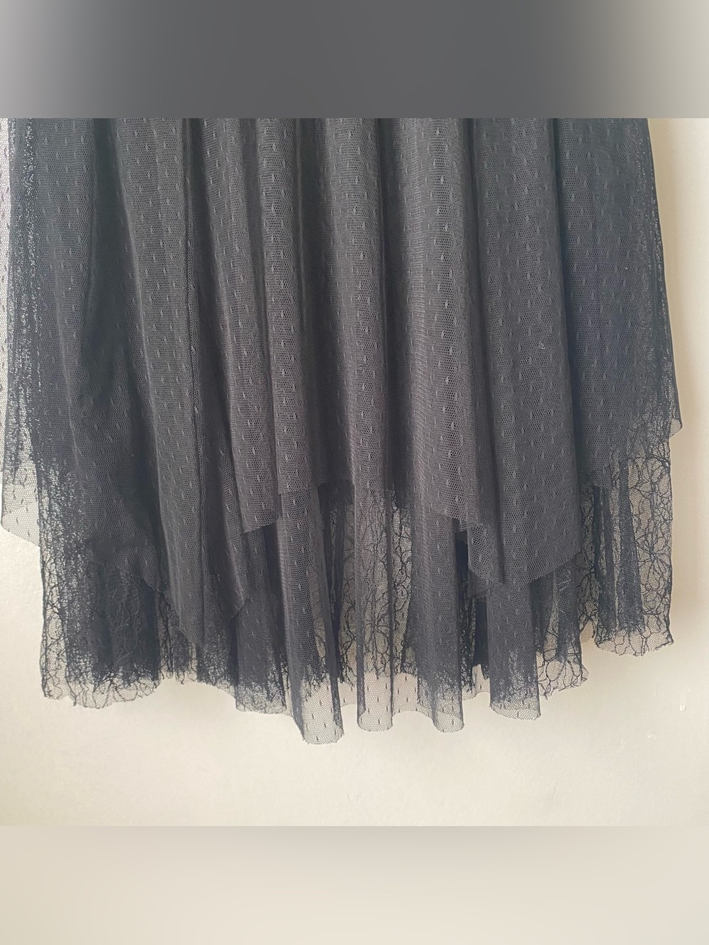 Free People black lace midi /maxi skirt - Picture 4 of 8